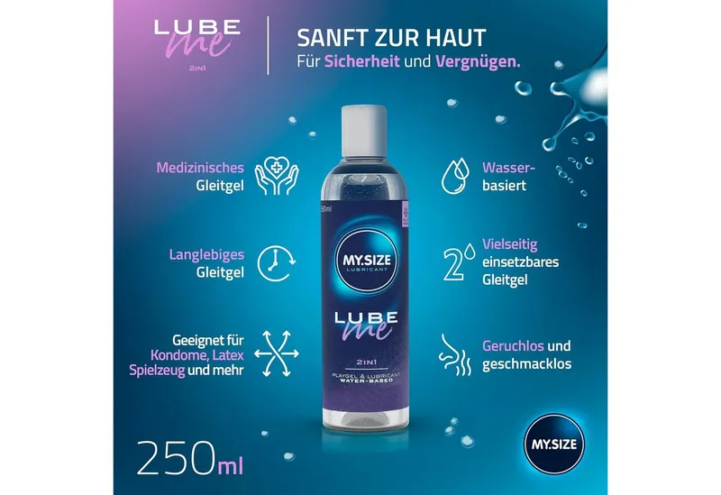MY.SIZE Gleit- & Massageöl Lube Me 2-in-1, Liebesöl und Gleitmittel, angenehme Textur, pflegend, mit Aloe Vera – Produktbild 3 von 5