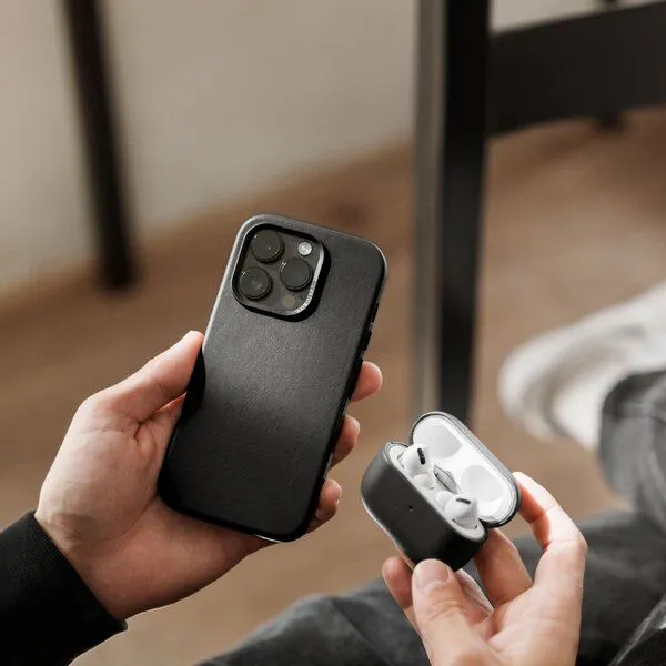 Woodcessories Woodcessories iPhone Leder Hülle aus Aloe Vera Pflanzen, Schwarz, – Produktbild 3 von 4
