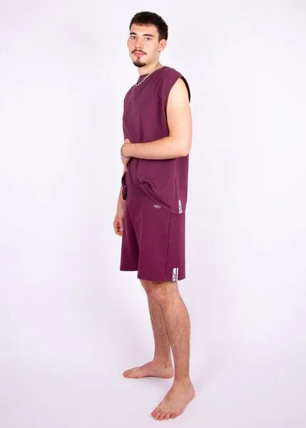 ÆVRIL ÆVRIL Unisex Oversize Shirt // Aubergine Red // Bio-Baumwolle – Produktbild 3 von 4
