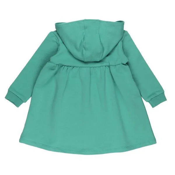 Walkiddy Kinder Kapuzenkleid GOTS zertifiziert – Grün, Langarm, weich & bequem | von Walkiddy, Grün, – Produktbild 3 von 3