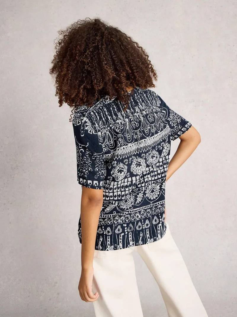 White Stuff White Stuff Bluse Elisa, Marine print, – Produktbild 4 von 4