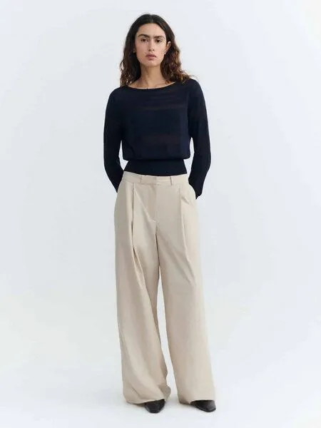 thinking mu thinking mu Damen Hose - Patty Pants - aus Bio-Baumwolle, Oatmeal (off white), – Produktbild 1 von 3