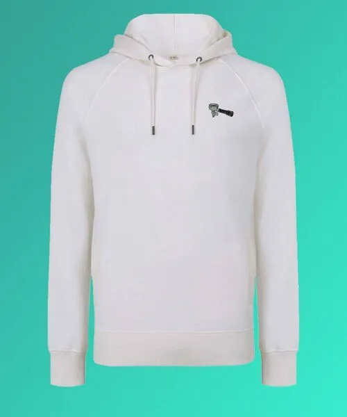 Coffee Fashion Coffee Fashion Siebträger Bestickter Bio Baumwoll Hoodie, Schwarz, – Produktbild 1 von 4