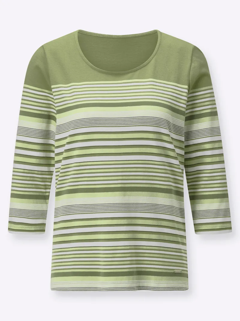 Witt Ringelshirt schilf-ecru-geringelt, Schilf-ecru-geringelt, – Produktbild 1 von 2