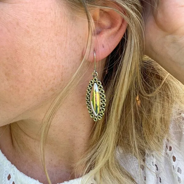 pakilia pakilia Silber Ohrringe Katzenauge Fair-Trade und handmade – Produktbild 2 von 2