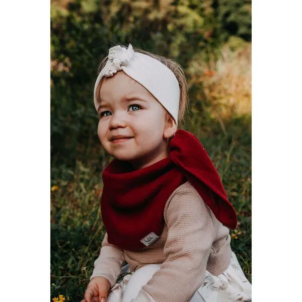 Hutch&Putch Hutch&Putch Musselin Halstuch - Dreieckstuch - Schal für Kleinkinder (1-6 Jahre) aus 100% Bio-Baumwolle, Cranberry, – Produktbild 2 von 3