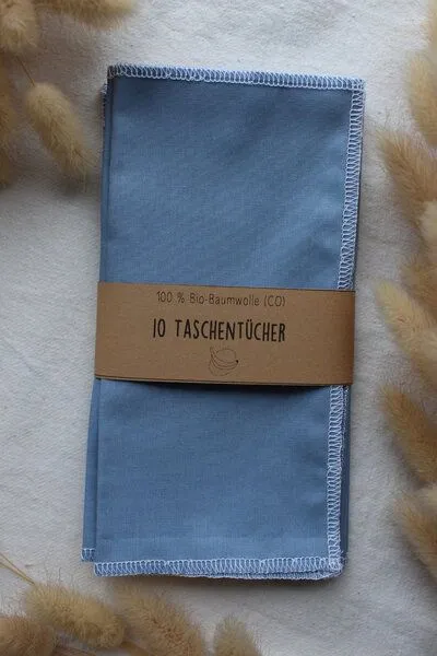 mango.bananen mango.bananen Taschentücher aus Biobaumwolle, Blaubeer-blau, – Produktbild 2 von 6