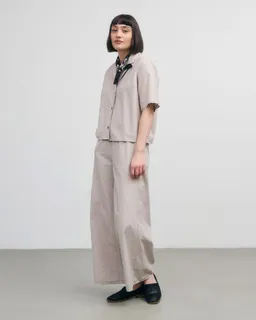 Rotholz Rotholz Damen vegan Hemd Bowling Beige Gestreift – Produktbild 1 von 1