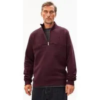 ARMEDANGELS ARMEDANGELS WAARLO FLEECE Herren Sweatshirt aus Bio-Baumwolle, Dark cranberry, – Produktbild 1 von 1