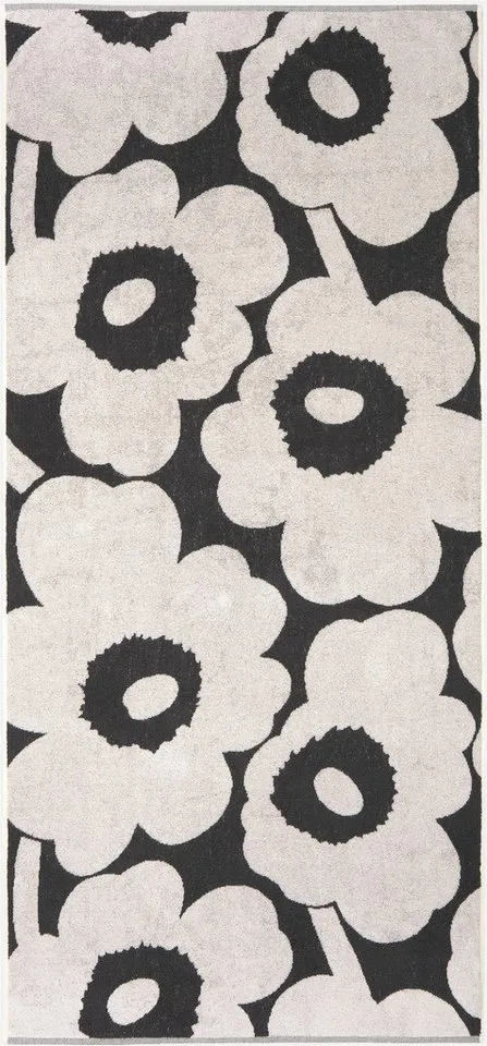 Marimekko Duschtuch UNIKKO, Frottier (1-St), 100% Baumwolle, angenehm weich, 70 x 150 cm, Grau, – Produktbild 2 von 2