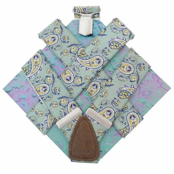 klYmp klYmp Hosenträger 'basic' paisley, Lindgrün, – Produktbild 1 von 2