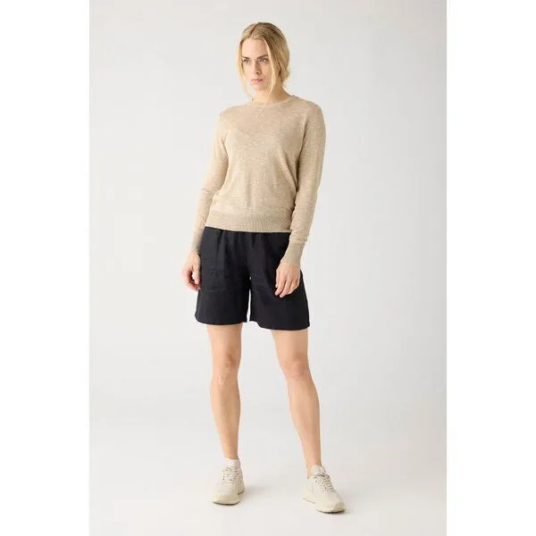 KnowledgeCotton Apparel KnowledgeCotton Apparel Crew-Neck-Pullover aus Tencel Damen, Beige (light) feather (gray), – Produktbild 3 von 4