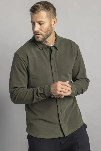 DIRTS DIRTS Herren vegan Shirt Jersey Moosgrün, Olivgrün, – Produktbild 2 von 2