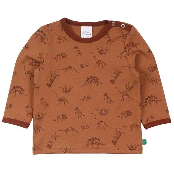 Fred's World by Green Cotton Fred's World by Green Cotton Streifen-T-Shirt Dino, Braun, – Produktbild 1 von 1
