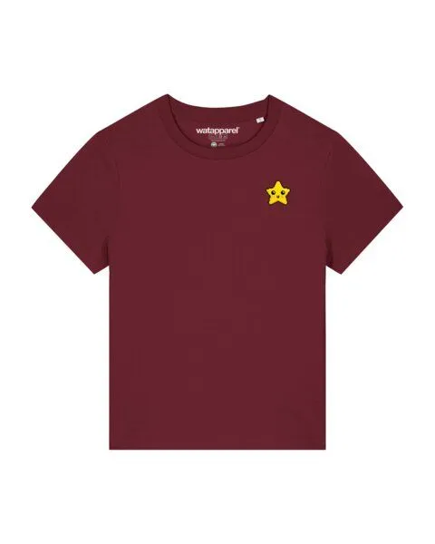 watapparel watapparel T-Shirt Frauen Unbesiegbar, Burgundy, – Produktbild 1 von 3