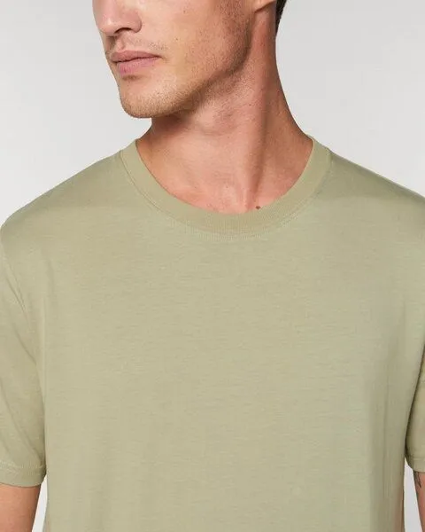 YTWOO YTWOO Herren schweres Bio T-Shirt. Männer Premium Basic Shirt. Heavy Cotton, Hellgrün, – Produktbild 2 von 3