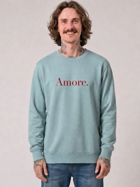 watapparel watapparel Sweatshirt Unisex Amore, Pebble blue, – Produktbild 2 von 2