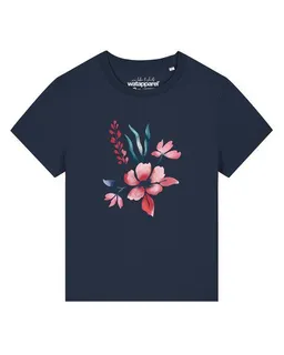 watapparel watapparel T-Shirt Frauen Blume in Wasserfarbe 01 – Produktbild 1 von 1