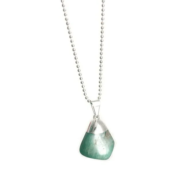 Crystal and Sage Crystal and Sage Amazonit Halskette, Versilbert, – Produktbild 1 von 1