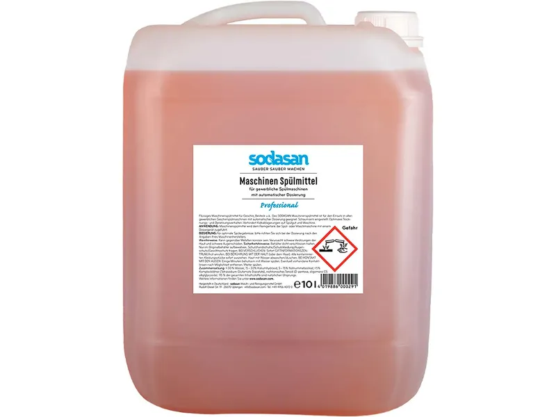 Sodasan Sodasan Flüssiges Spülmittel "Professional" für gewerbliche Spülmaschinen, 10 l – Produktbild 1 von 1