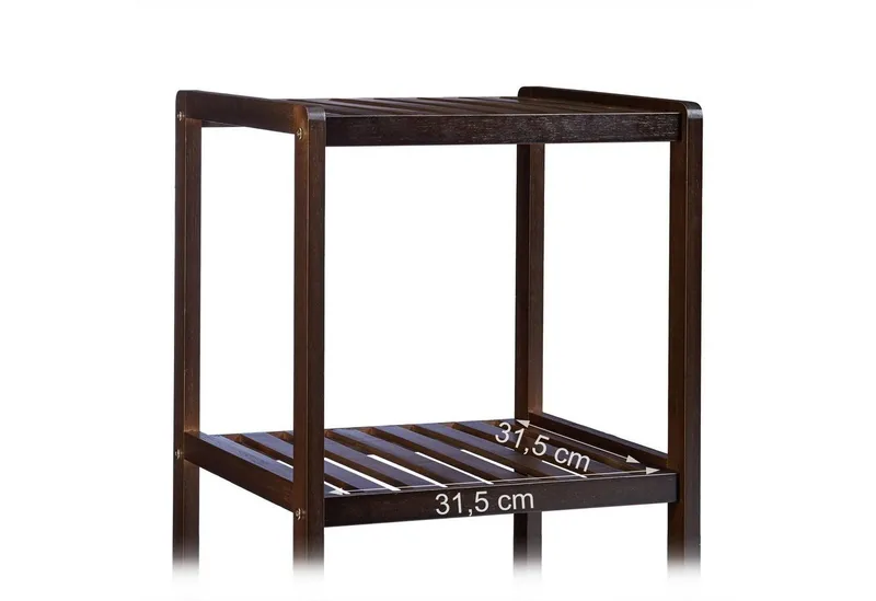 RELAXDAYS RELAXDAYS Badregal Bambus Badregal mit 3 Ablageflächen, 3-tlg., Braun, – Produktbild 5 von 5