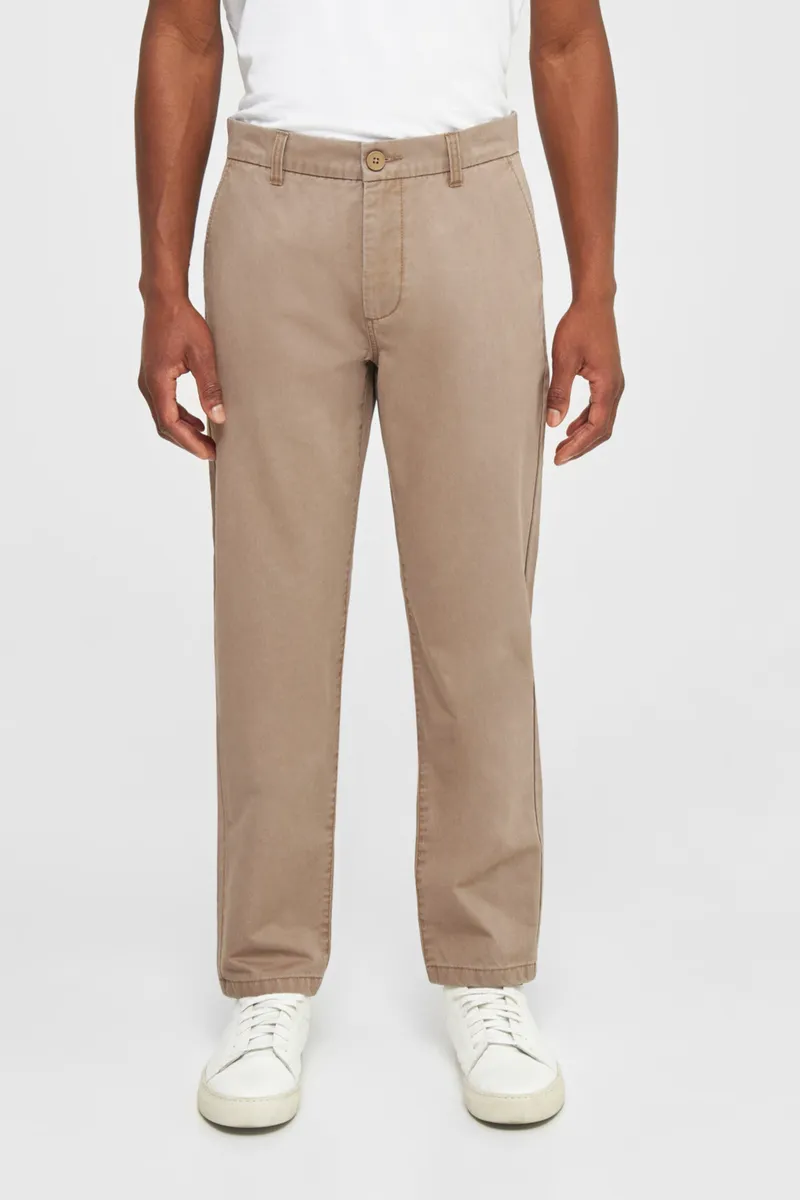 KnowledgeCotton Apparel KnowledgeCotton Apparel Herren vegan Chino-Hose Chuck Regular Twill Tuffet Beige, Beige, – Produktbild 2 von 4
