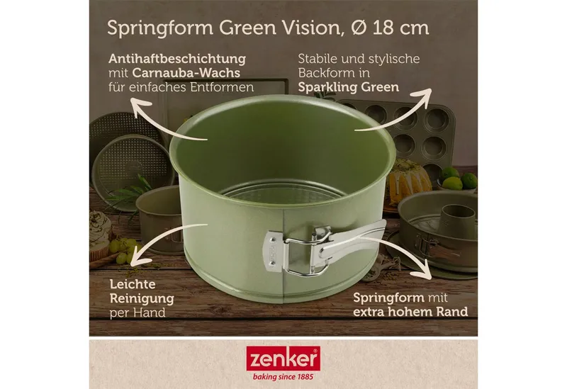 ZENKER ZENKER Springform Ø 18 cm mit hohem Rand – 18er Kuchenbackform mit Antihaftbeschichtung – Produktbild 3 von 5