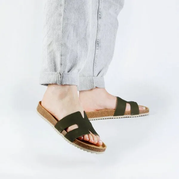 Grand Step Shoes Grand Step Shoes Pantoletten Willow, Oliv, – Produktbild 4 von 4