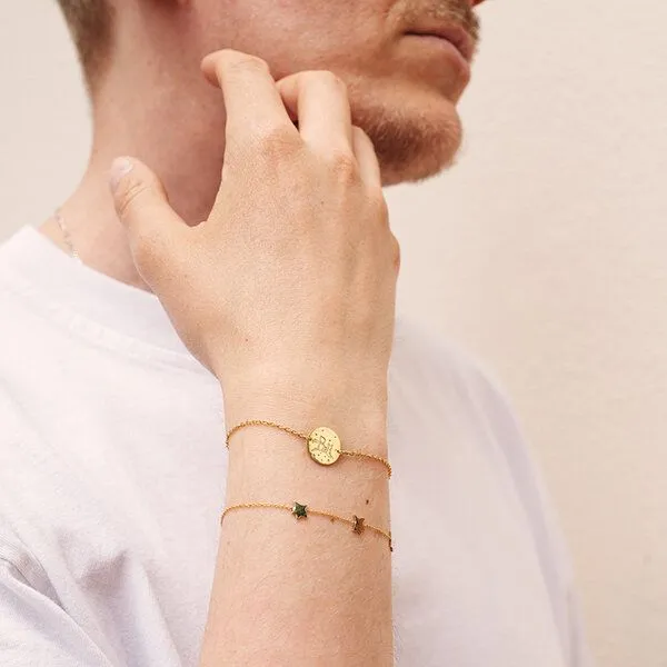 Eppi Eppi Armband aus Gold mit Sternen Der Kleine Prinz, Gelb, – Produktbild 2 von 4
