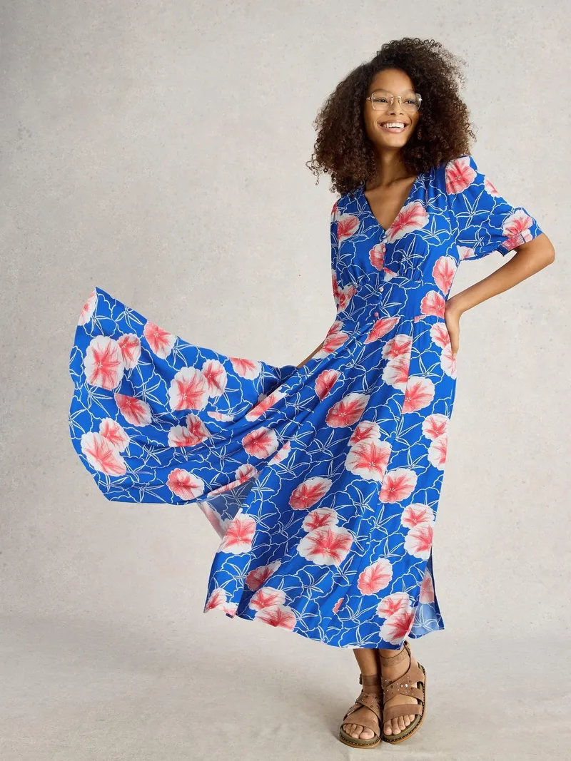 White Stuff White Stuff Kleid Hazel, Blau print, – Produktbild 1 von 4