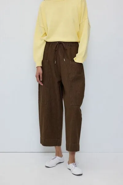 Rita Row Rita Row Weite Denim-Hose ESTHER mit Kordelzug, Brown, – Produktbild 3 von 4