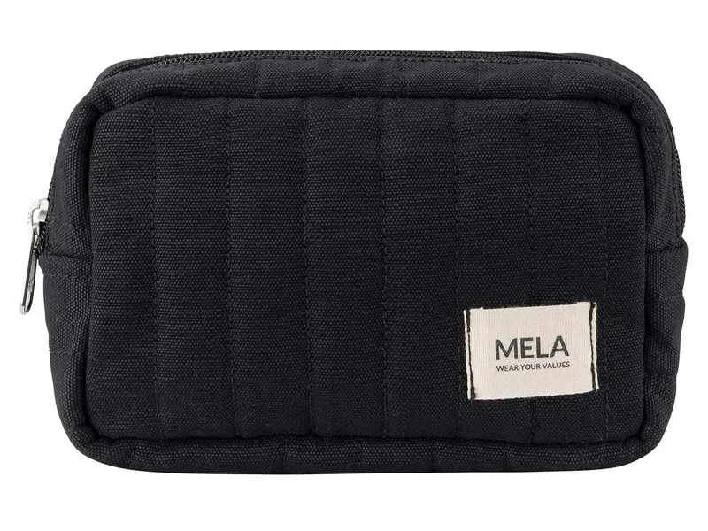 MELA MELA Gepolsterter Kulturbeutel Style PAVEEN aus 100% Bio-Baumwolle, Schwarz, – Produktbild 1 von 4