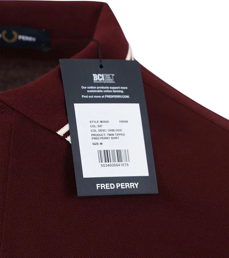 Fred Perry Fred Perry Polo M3600 Bordeaux - Größe XXL, Rot, – Produktbild 5 von 5
