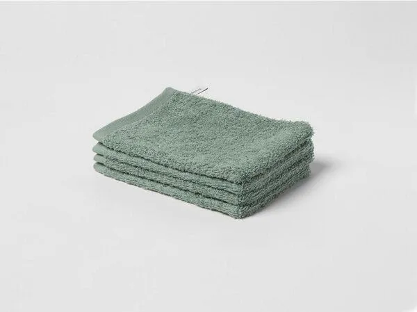 Yumeko Waschlappen Terry 15x22 - 4 Stk. Yumeko aus Bio-Baumwolle, Sea green, – Produktbild 1 von 3