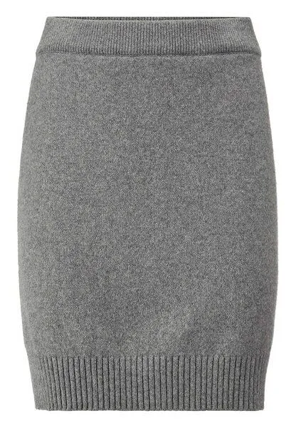 hessnatur hessnatur Strickrock Regular aus Bio-Merinowolle und Bio-Baumwolle, Grau, – Produktbild 3 von 4
