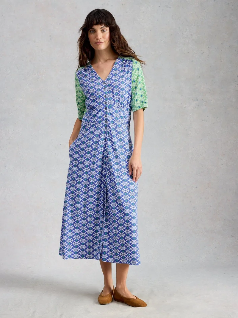 White Stuff Jerseykleid May - 36/R, Blau multi, – Produktbild 2 von 4