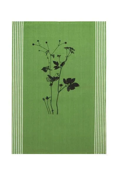 Hirschkind Hirschkind Bio & Fair-Trade-Geschirrtuch "Lovely Unkraut", Grün, – Produktbild 2 von 2