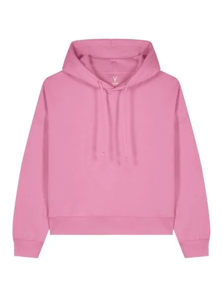 YTWOO YTWOO Moderner Damen Oversized Drop-Shoulder Hoodie Nachhaltig aus 100% Biobaumwolle, Pink, – Produktbild 3 von 4
