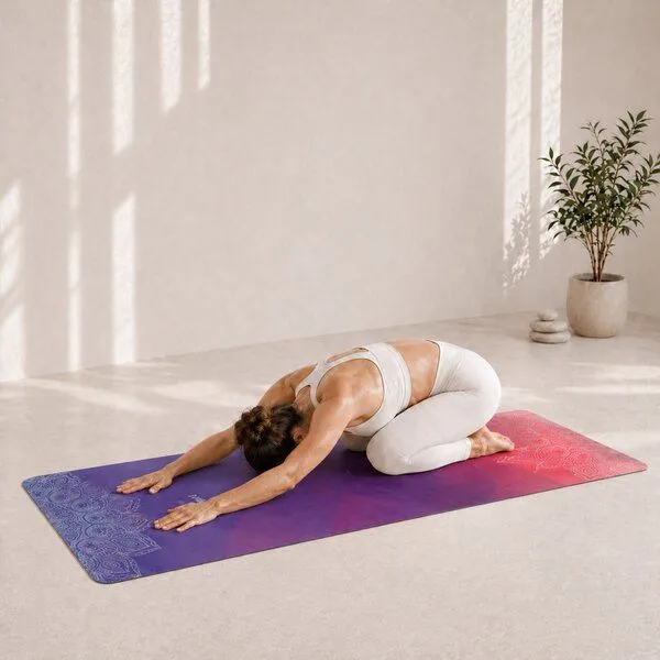 Yosana Yosana Yin Yogamatte Naturkautschuk - Aktionsset (4-Teilig), Indian sunset, – Produktbild 6 von 7