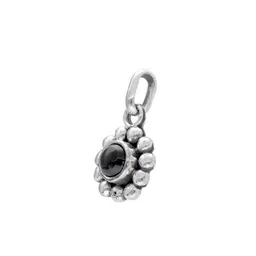 pakilia pakilia Silber Kette Blumen Obsidian Fair-Trade und handmade – Produktbild 1 von 1