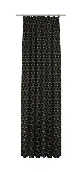 Nature by Adam Nature by Adam Vorhang aus 100% Bio-Baumwolle - Made in Germany - Feathers, Schwarz, – Produktbild 3 von 7