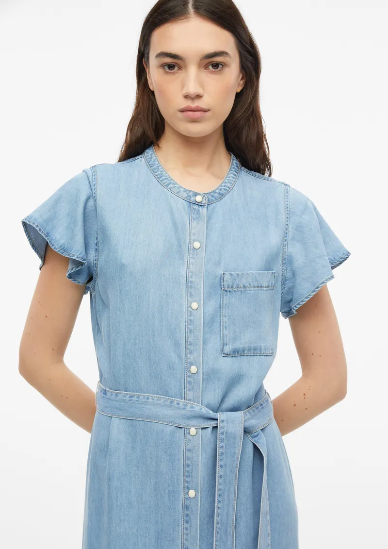 s.Oliver Denimkleid aus Lyocell, Blau, – Produktbild 3 von 3