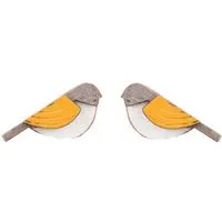 BeWooden BeWooden Holzohrringe Orange Cutebird – handgefertigter, nachhaltiger Schmuck mit Vogelmotiv – Produktbild 1 von 1