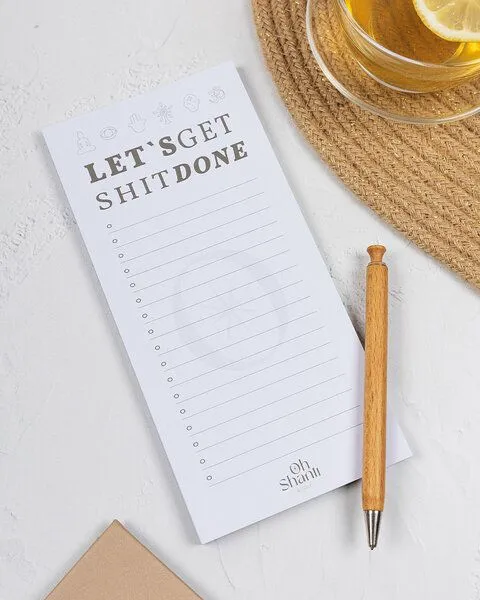 Oh Shanti Oh Shanti To-Do Notizblock "Let's get shit done" – Produktbild 1 von 4