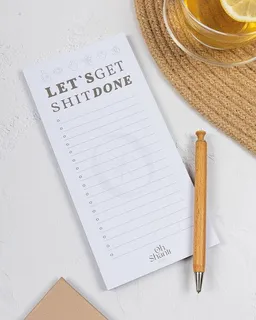 Oh Shanti Oh Shanti To-Do Notizblock "Let's get shit done" – Produktbild 1 von 1