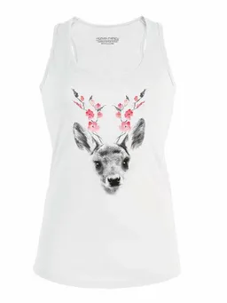 Human Family Human Family Racerback Tanktop - Shine "Fawn" in weiss – Produktbild 1 von 1