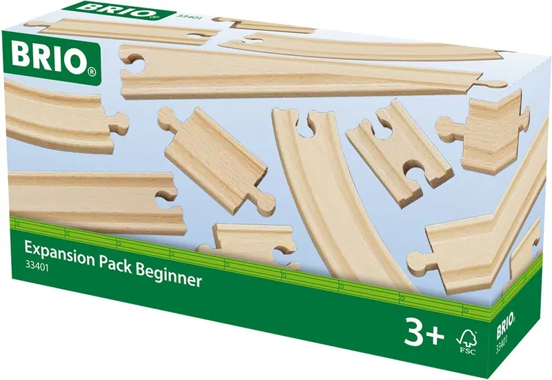 BRIO BRIO Gleise-Set BRIO® WORLD, Kleines Schienensortiment, (Set), aus Holz, FSC® - schützt Wald, Beige, – Produktbild 3 von 4