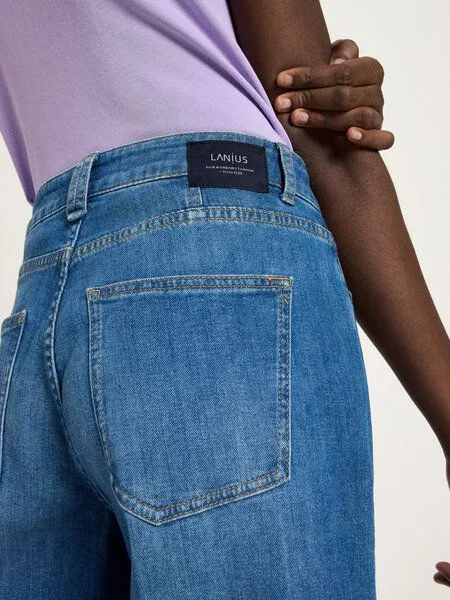LANIUS LANIUS Tapered Jeans (GOTS) aus Bio-Baumwolle, Mid blue denim, – Produktbild 5 von 6
