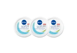 Nivea Nivea Tagescreme Soft Erfrischende Feuchtigkeitscreme 3 x 200 ml vegan, 3-tlg., Vitamin E und 100% natürlichem Jojoba-Öl – Produktbild 1 von 1
