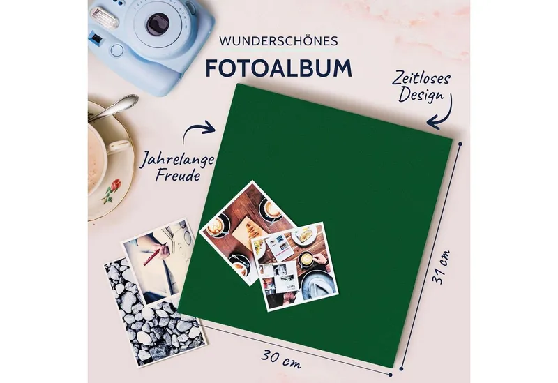 Goldbuch Goldbuch Fotoalbum GOLDBUCH Fotoalbum Summertime 100 weiße Seiten mit Trennblättern 30x31, Grün, – Produktbild 2 von 5